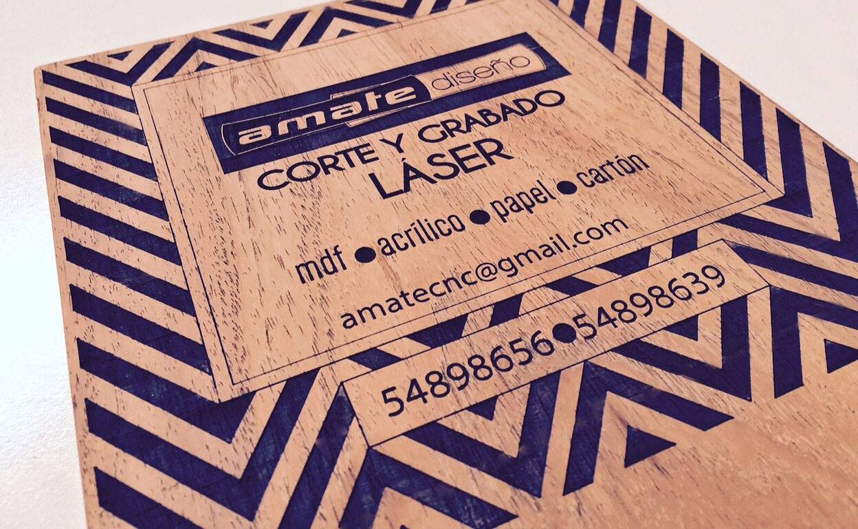 Tarjetas de presentación grabadas en láser